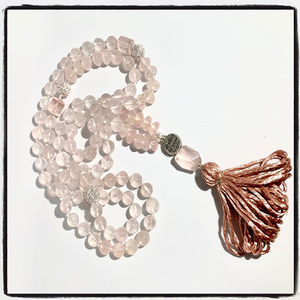 HEART WIDE OPEN MALA - Rose Quartz, special cut