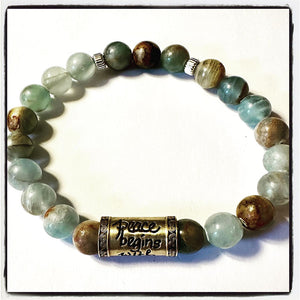 Caribbean Blue Calcite wrist malas