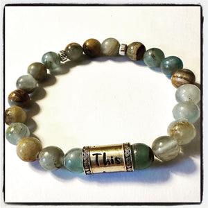 Caribbean Blue Calcite wrist malas