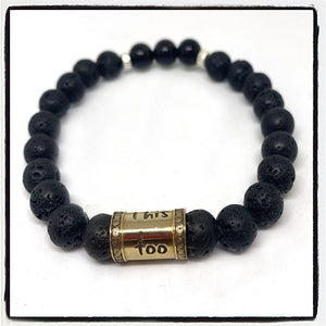 this too shall pass - lava & shungite wrist mala