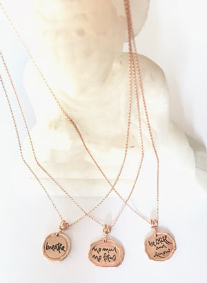 Being Peace Mini Rose Gold Necklace