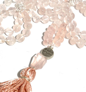 HEART WIDE OPEN MALA - Rose Quartz, special cut