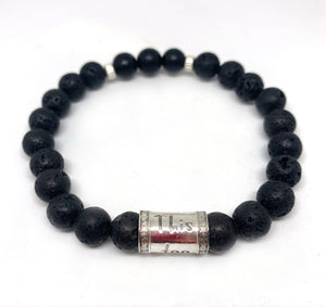 this too shall pass - lava & shungite wrist mala