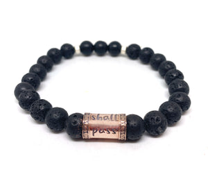 this too shall pass - lava & shungite wrist mala