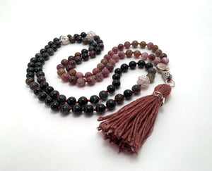 CLOAK OF WISE CONFIDENCE MALA ~ Tourmaline