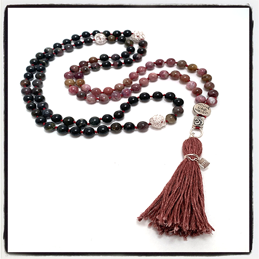 CLOAK OF WISE CONFIDENCE MALA ~ Tourmaline