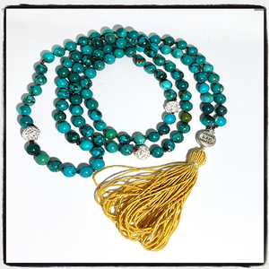 PURIFYING LOVE FOR STRENGTH MALA - Turquoise and Silver