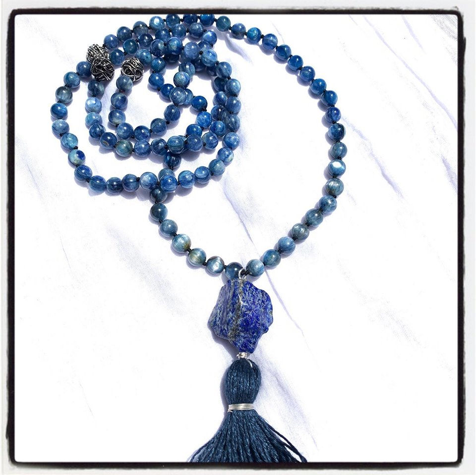 1/1 CREATIVE CLARITY OF BALANCE MALA ~ Kyanite and Lapis