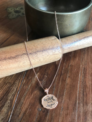 Being Peace Mini Rose Gold Necklace