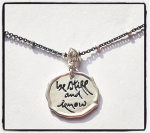 Being Peace Mini Silver Necklace