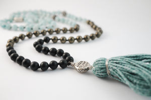 ARMOUR OF COURAGE ~ Shungite, Pyrite, and Aquamarine