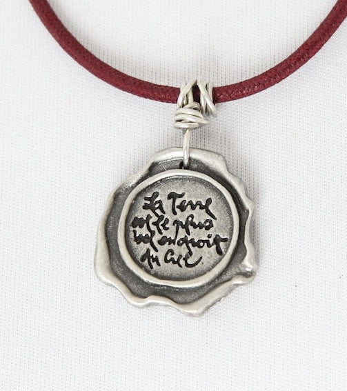 Plum Rope Necklace in Pewter