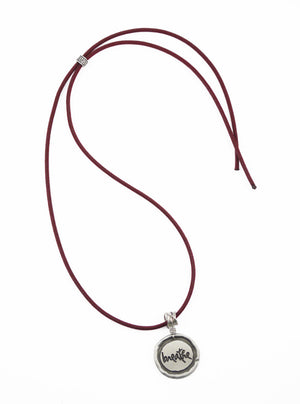Plum Rope Necklace in Pewter